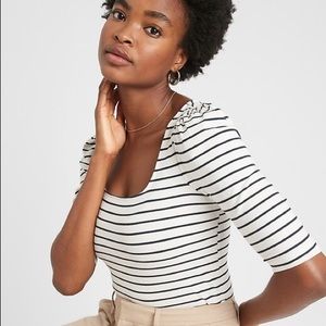 BR Factory Ribbed Square Neck Top